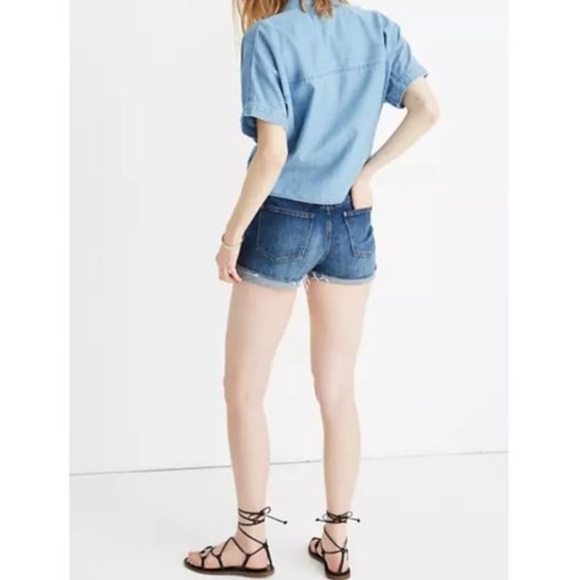 MADEWELL High-Rise Denim Shorts in Glenoaks Wash - Picture 3 of 9